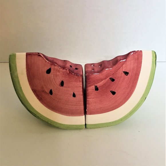 Ceramic Watermelon Salt & Pepper Set - Picture 3 of 5